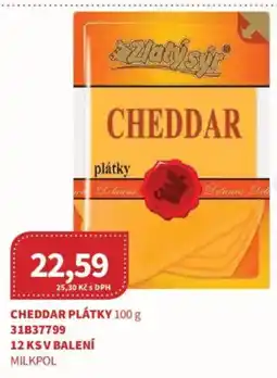 Kubík potraviny Zlatý sýr cheddar plátky nabídka