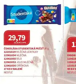 Kubík potraviny Studentská čokoláda pečet nabídka