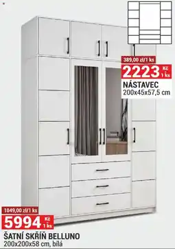 Merkury Market Belluno šatní skříň nabídka