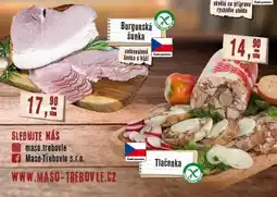 Maso Třebovle Maso-Trebovle s.r.o. Burgunská šunka nabídka