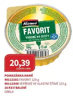 Kubík potraviny Pomazánka hamé favorit nabídka