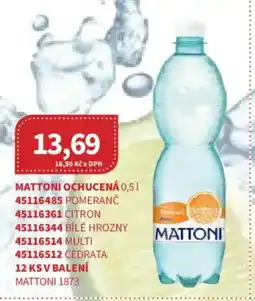 Kubík potraviny Mattoni ochucená nabídka
