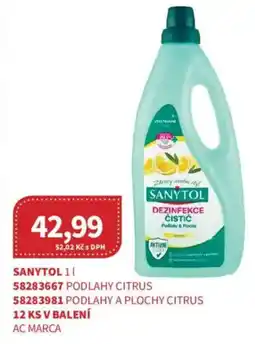 Kubík potraviny Sanytol podlahy citrus nabídka