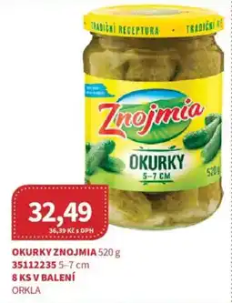 Kubík potraviny Znojmia okurky nabídka