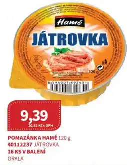Kubík potraviny Pomazánka Hamé Játrovka nabídka