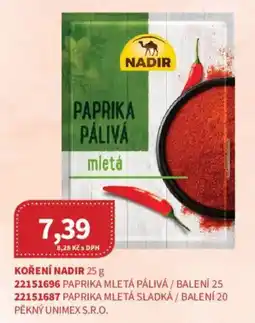 Kubík potraviny Nadir paprika mletá pálivá nabídka