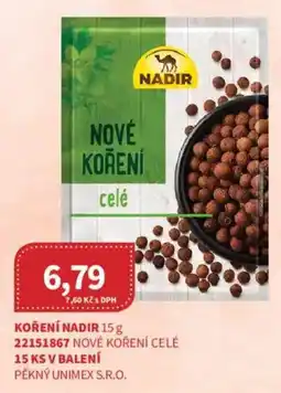 Kubík potraviny Nadir nové koření celé nabídka
