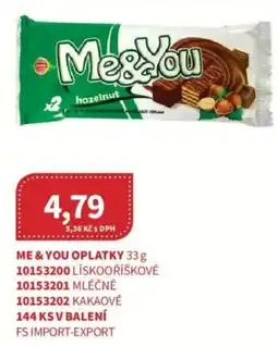 Kubík potraviny Me & You oplatky nabídka
