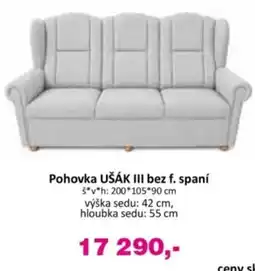 Jamall Pohovka UŠÁK III bez f. spaní nabídka