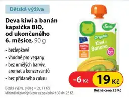 Dr. Max Deva kiwi a banán nabídka