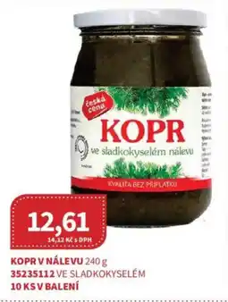 Kubík potraviny Kopr ve sladkokyselém nálevu nabídka
