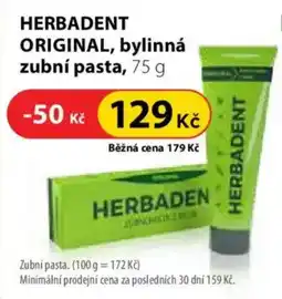 Dr. Max Herbadent original bylinná zubní pasta nabídka