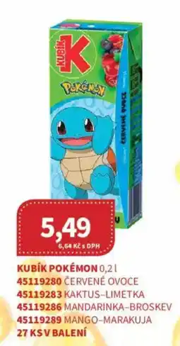 Kubík potraviny Kubík Pokémon nabídka