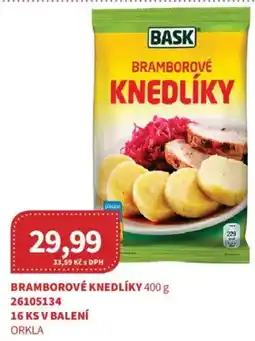 Kubík potraviny Bask bramborové knedlíky nabídka