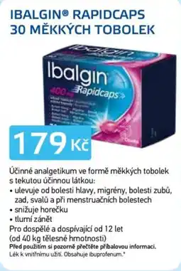 Lékárna AGEL Ibalgin rapidcaps nabídka