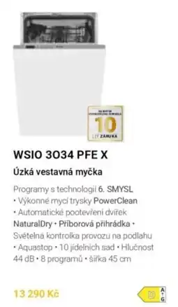 Jamall Wsio 3034 Pfe x úzká vestavná myčka nabídka