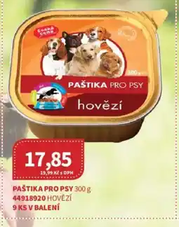 Kubík potraviny Česká cena paštika pro psy hovězí nabídka