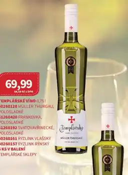 Kubík potraviny Templářské víno nabídka