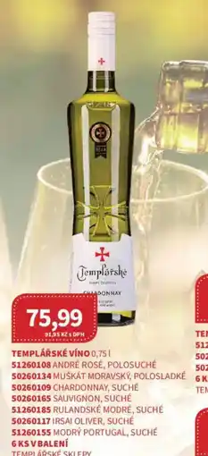 Kubík potraviny Templářské víno nabídka