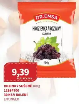 Kubík potraviny Dr. Ensa hroziénka rozinky sušené nabídka