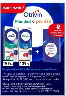 Lékárna AGEL Otrivin Menthol a pro děti nabídka