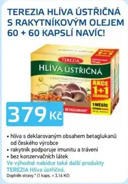 Lékárna AGEL Terezia hlíva ústřičná s rakytníkovým olejem nabídka