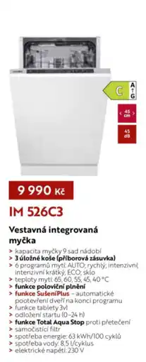 Jamall Im vestavná integrovaná myčka nabídka