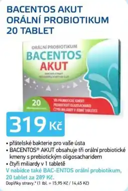 Lékárna AGEL Bacentos akut orální probiotikum nabídka