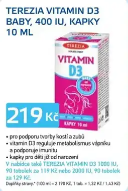 Lékárna AGEL Terezia vitamin d3 baby nabídka