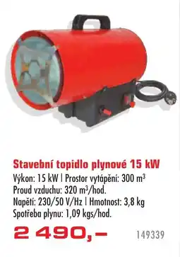 Uni Hobby Stavební topidlo plynové 15 kW nabídka