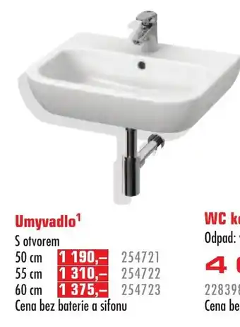 Umyvadlo s otvorem