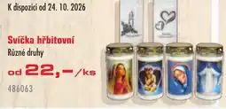 Uni Hobby Svíčka hřbitovní nabídka