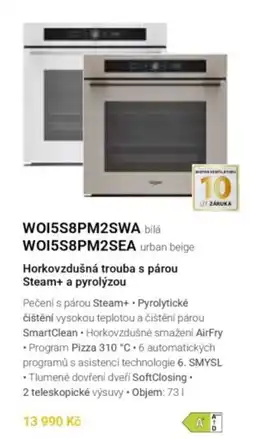 Jamall Whirlpool horkovzdušná trouba s párou Steam+ a pyrolýzou nabídka