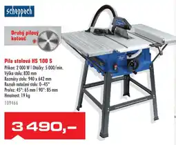 Uni Hobby scheppach pila stolová hs 100 s nabídka
