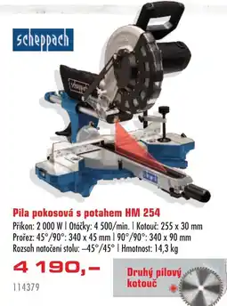 Uni Hobby scheppach pila pokosová s potahem hm 254 nabídka