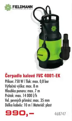 Uni Hobby Fieldmann čerpadlo kalové FVC 4001-EK nabídka