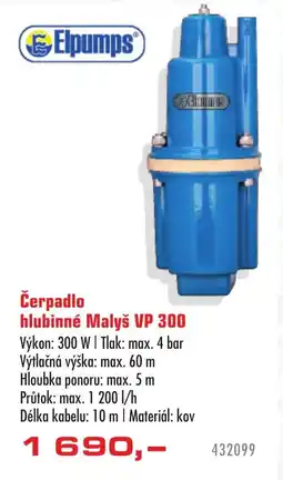 Uni Hobby Elpumps čerpadlo hlubinné Malyš VP 300 nabídka