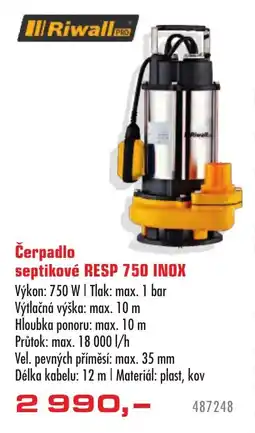 Uni Hobby Riwall čerpadlo septikové resp 750 inox nabídka