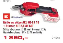 Uni Hobby Einhell nůžky na větve AKU GE-LS 18 + Starter KIT 2,5 Ah SET nabídka