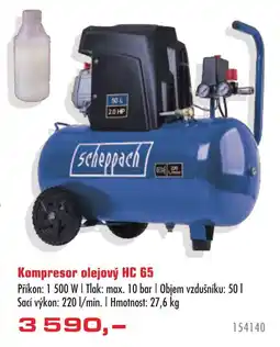 Uni Hobby scheppach kompresor olejový hc 65 nabídka