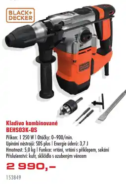 Uni Hobby Black+Decker kladivo kombinované BEHS03K-QS nabídka