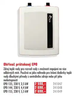 Uni Hobby Epo ohřívač průtokový EPO 135, 230 V, 3,5 kW nabídka
