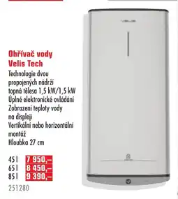 Uni Hobby Velis Tech Ohřívač vody nabídka