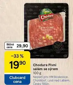 Tesco Pivní salám se sýrem nabídka