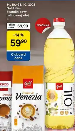 Tesco Gold Plus Slunečnicový rafinovaný olej nabídka