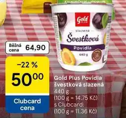 Tesco Gold Plus Švestková Povidla nabídka