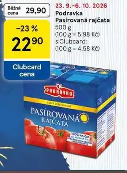 Tesco Podravka Pasírovaná rajčata nabídka