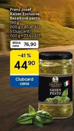 Tesco Franz Josef Kaiser Exclusive Bazalkové pesto nabídka