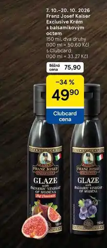 Tesco Franz Josef Kaiser Exclusive Krém s balsamikovým octem nabídka