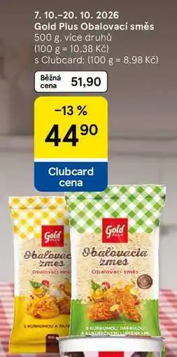 Tesco Gold Plus Obalovací směs, 500 g, více druhů nabídka